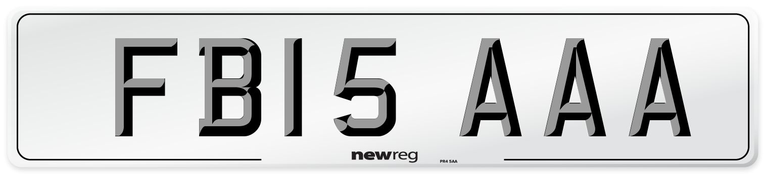 FB15 AAA Number Plate from New Reg